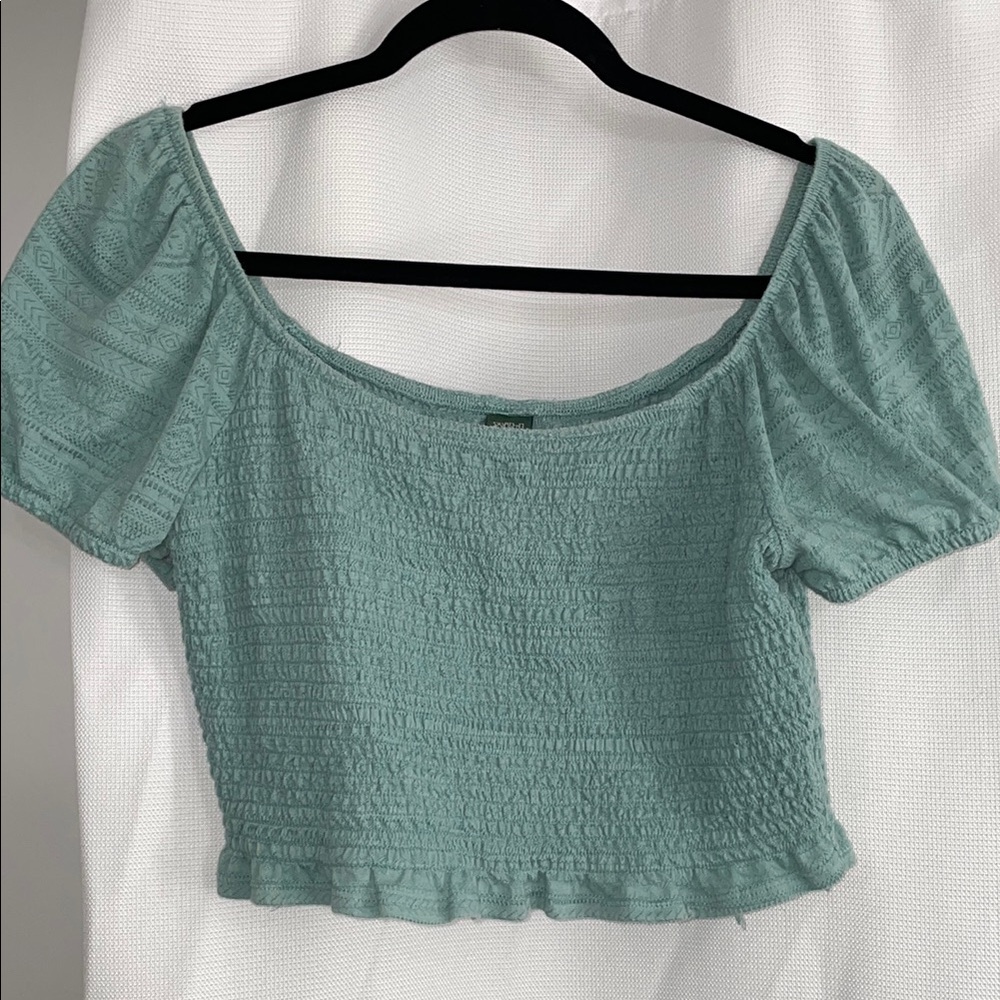 off the shoulder crop Top